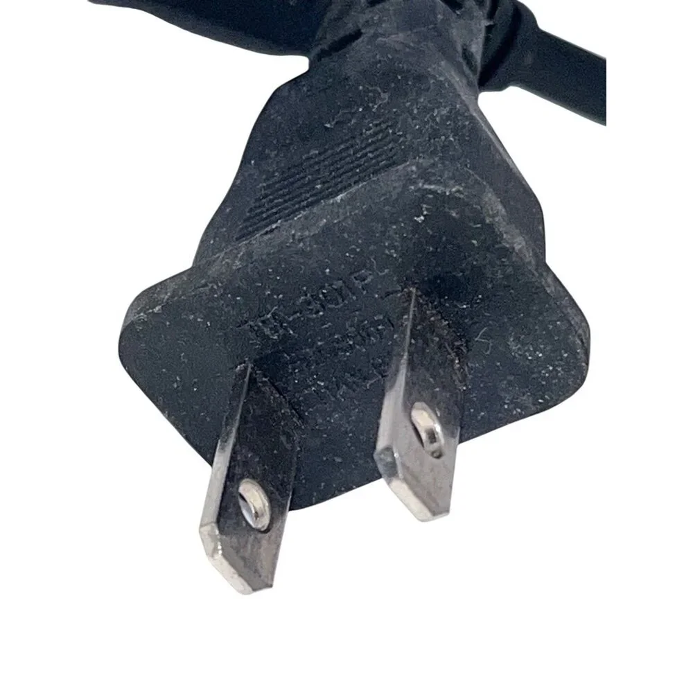2-Prong Black Power Cord For Electronics & Small Appliances 53a